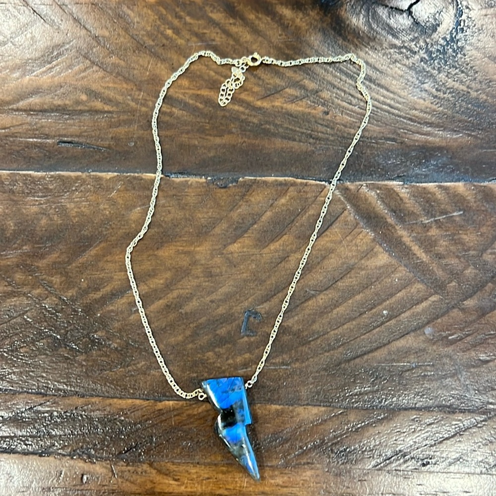 Kris Nations lightning bolt necklace